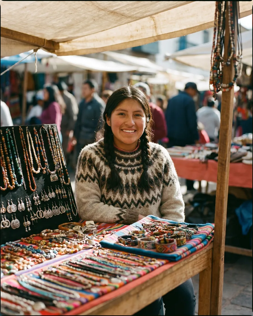 Vendedora de bisutería y accesorios
